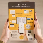 Bíblia Slim Filament | Marrom - NVT - Imagem 6